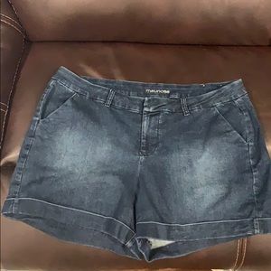 22w blue jean shorts